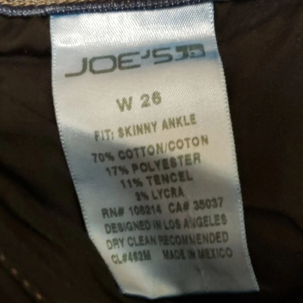 Joe's Skinny Ankle Wilkin Blue Jeans Women's Size 26